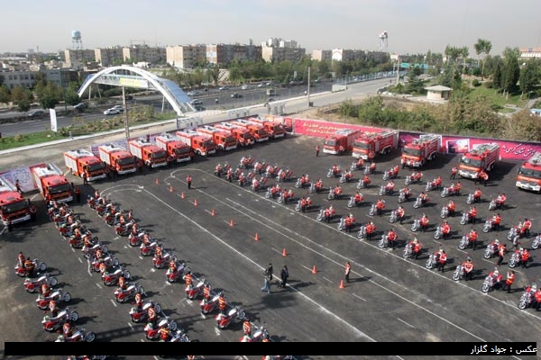 گزارش تصویری از مراسم افتتاحیه ایستگاه‌های جدید آتش نشانی